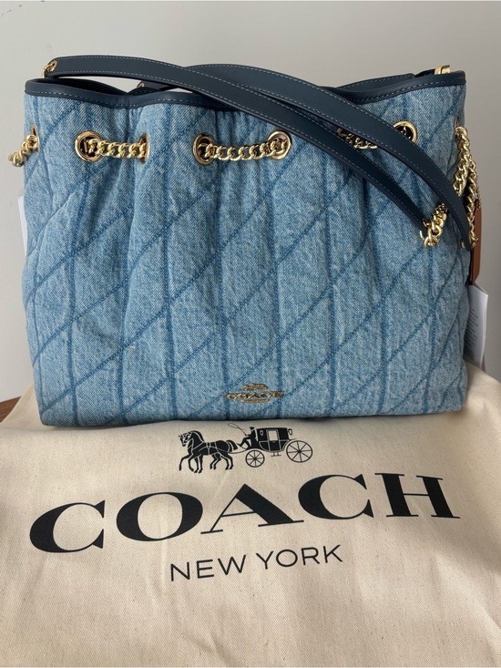 Coach Handbags - COACH NWT Evelyn Shoulder Bag in Regenerative Cotton with Quilting + Dust Bag